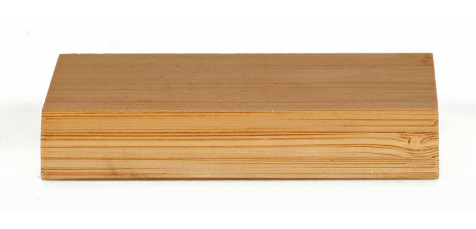 Bambusfussleiste dunkel horizontal lackiert Draufsicht