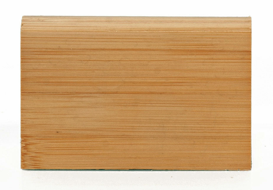 Bambusfussleiste dunkel horizontal lackiert Frontansicht