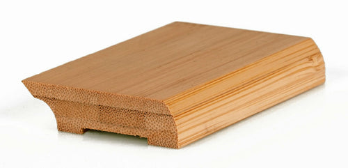 Bambusfussleiste dunkel horizontal lackiert Querschnitt