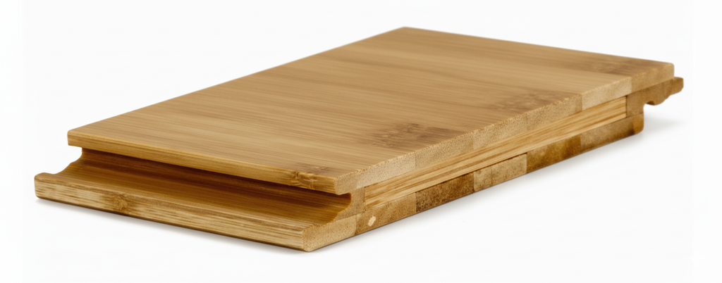 Bambusschnellparkett Dunkel Horizontal Querschnitt