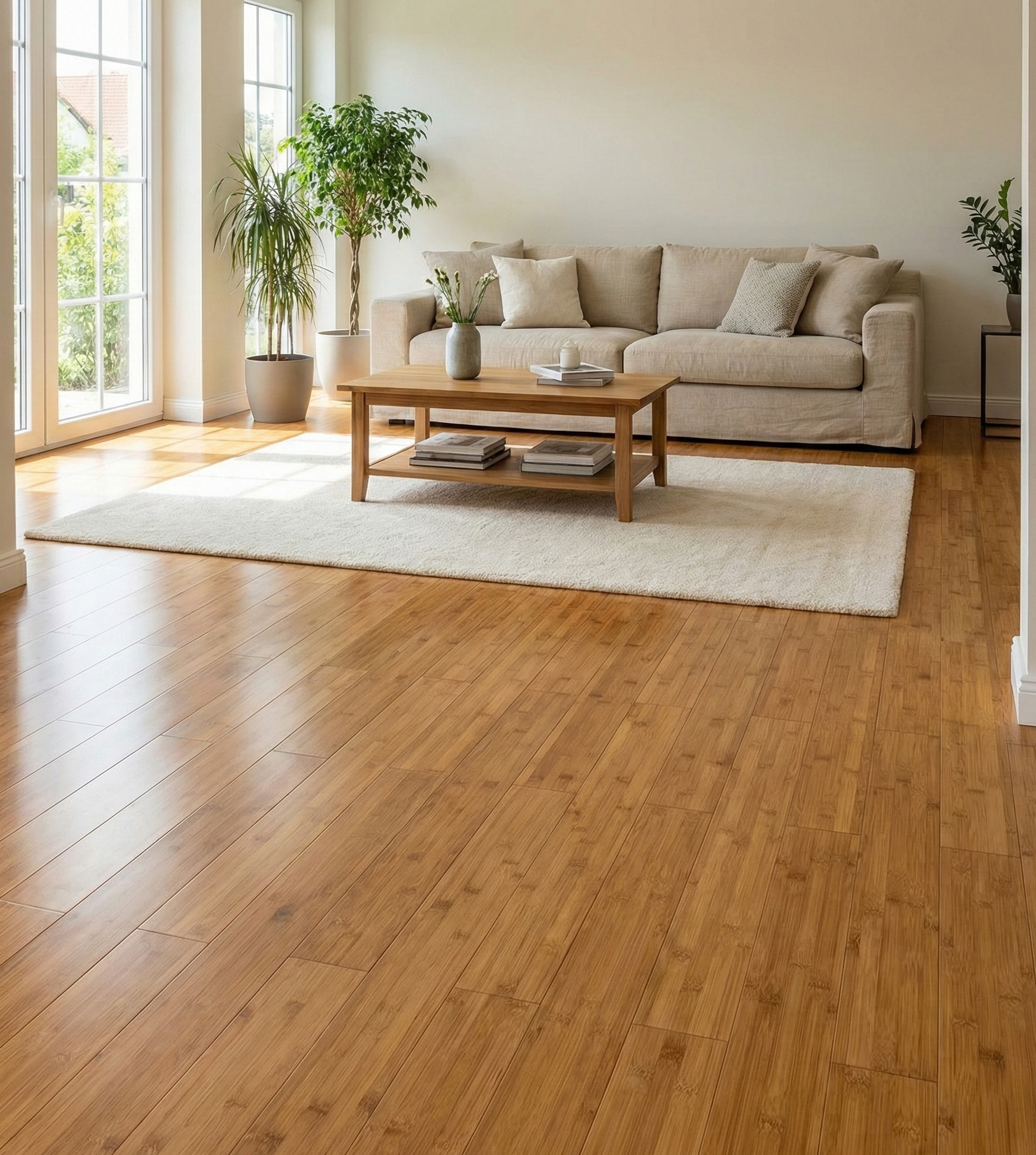 Bambusparkett | dunkel, horizontal