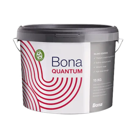 Bambusparkett Glimpex-G Bona Quantum Bambus-Massiv-Parkettkleber in 15 kg Eimer, ideal für nachhaltiges Parkett.