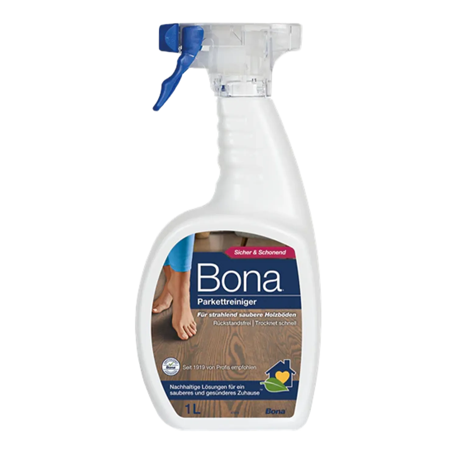 Bambusparkett Glimpex-G Bona Parkettreiniger, 1-L-Flasche, ideal für die Reinigung von Parkettböden