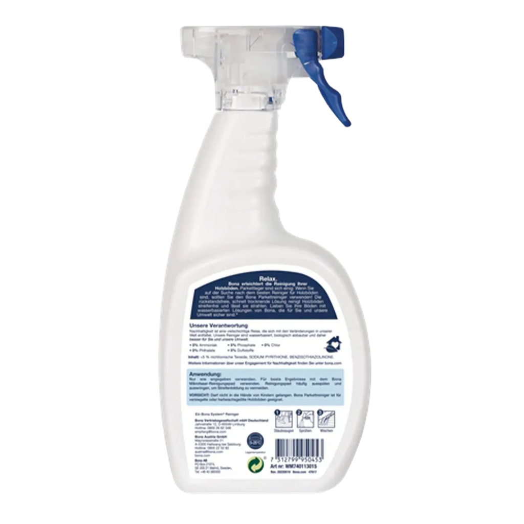 Bambusparkett Glimpex-G Bona Parkettreiniger Flasche auf Holzparkett, Reinigungskonzentrat für Bambusparkett, 1 Liter