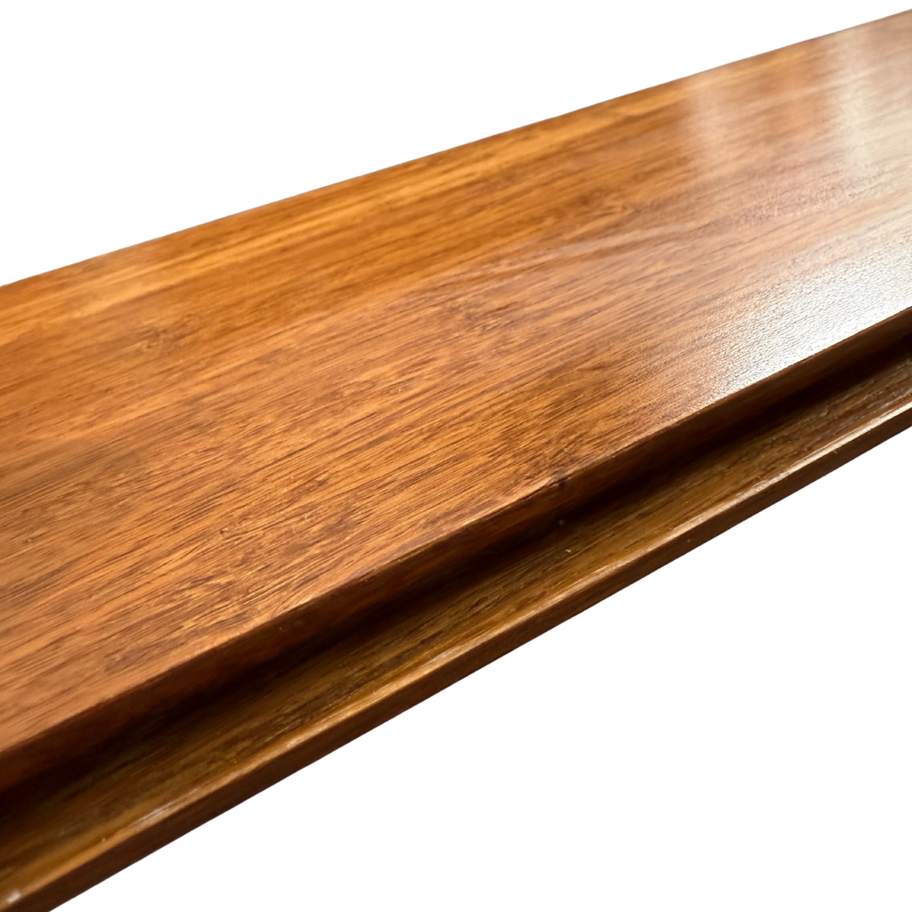 Dunkelbraune Bambus-Landhausdielen mit Klick-System, hoch verdichteter Faserbambus für Bodenbeläge, von Bambusparkett Glimpex-G