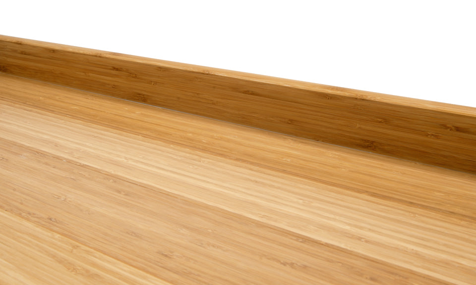 Bambusfussleiste dunkel vertikal lackiert