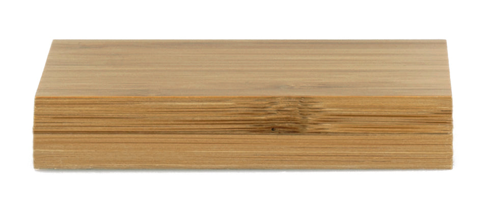 Bambusfussleiste dunkel vertikal lackiert Draufsicht