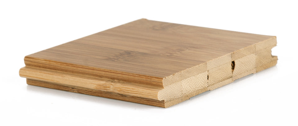 Bambusparkett dunkel horizontal lackiert Querschnitt